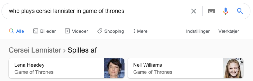 knowledge graph rich snippet